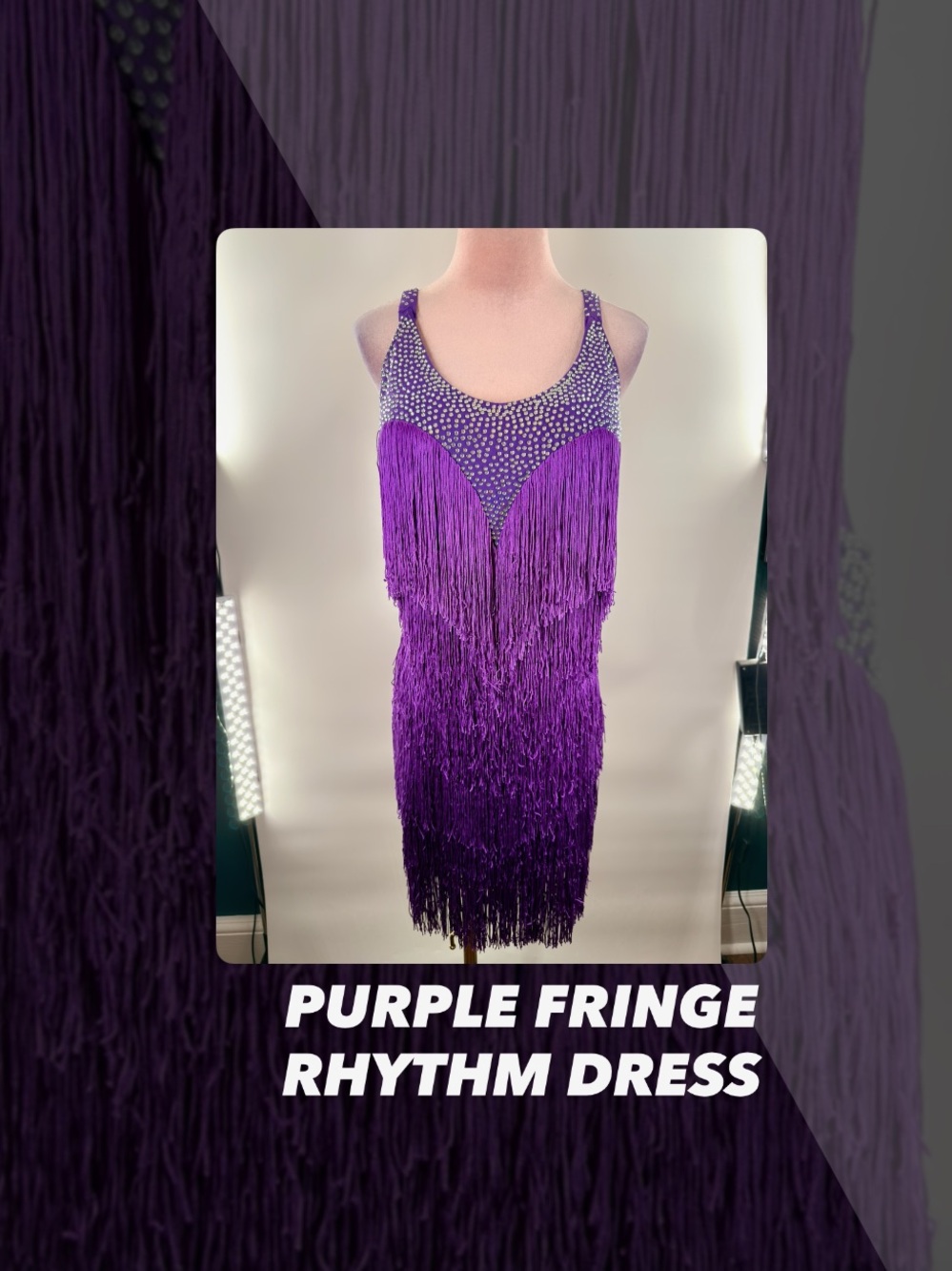 EUC Purple Fringe Rhythm Dress